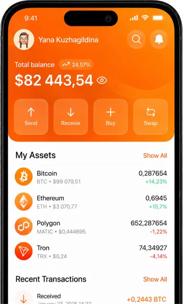 Hand Holding Bitcoins