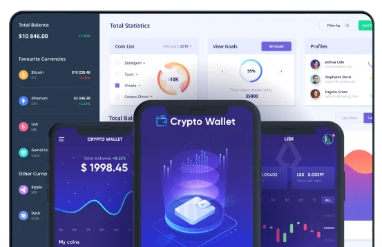    Web and Mobile Crypto Wallet